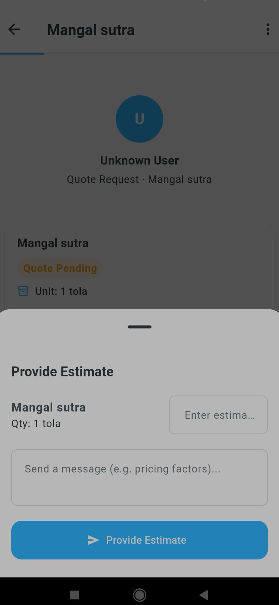 Quote builder
